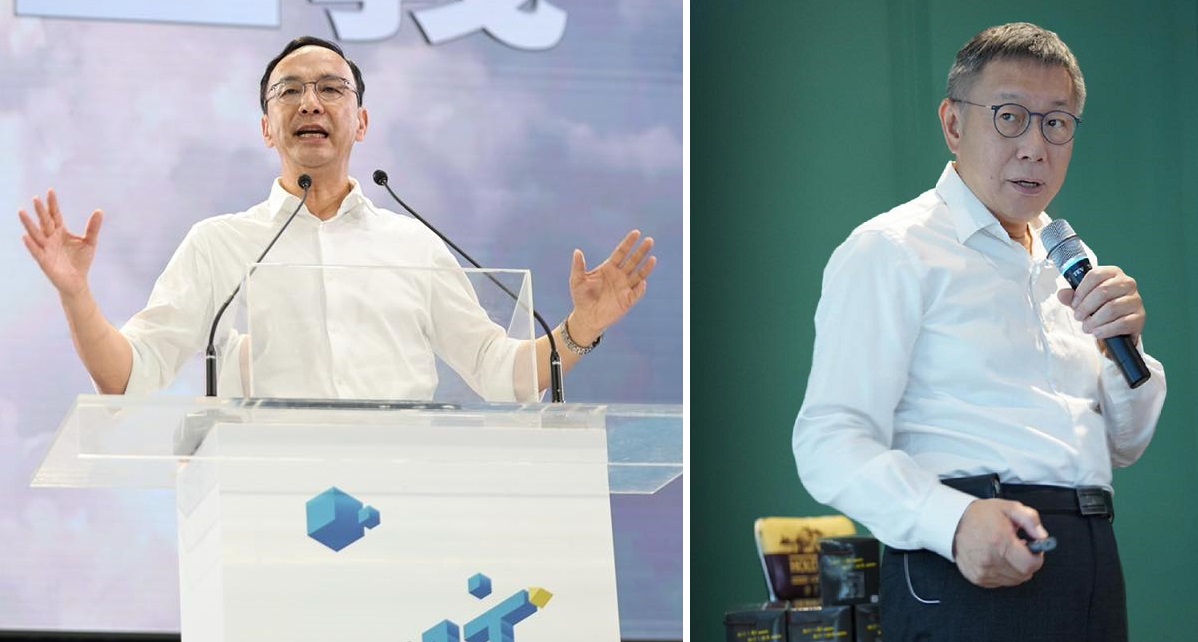 國民黨主席朱立倫（左圖）喊出要力促非綠團結形成執政大聯盟，但是民眾黨主席柯文哲（右圖）有自己的打算，被認為並不甘自居於副手位置。 圖：翻攝自朱立倫、柯文哲臉書／新頭殼製