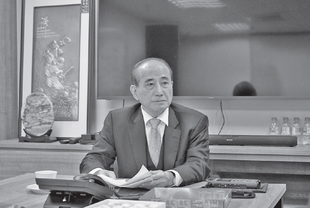 王金平先生接受國史館訪談。 圖：國史館提供。