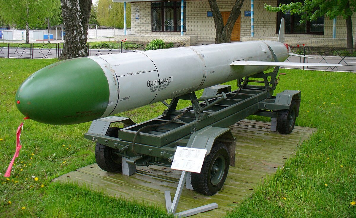Kh-55 系列飛彈，射程最遠可達 3,000 公里，並可攜帶多種彈頭。 圖：翻攝自維基百科