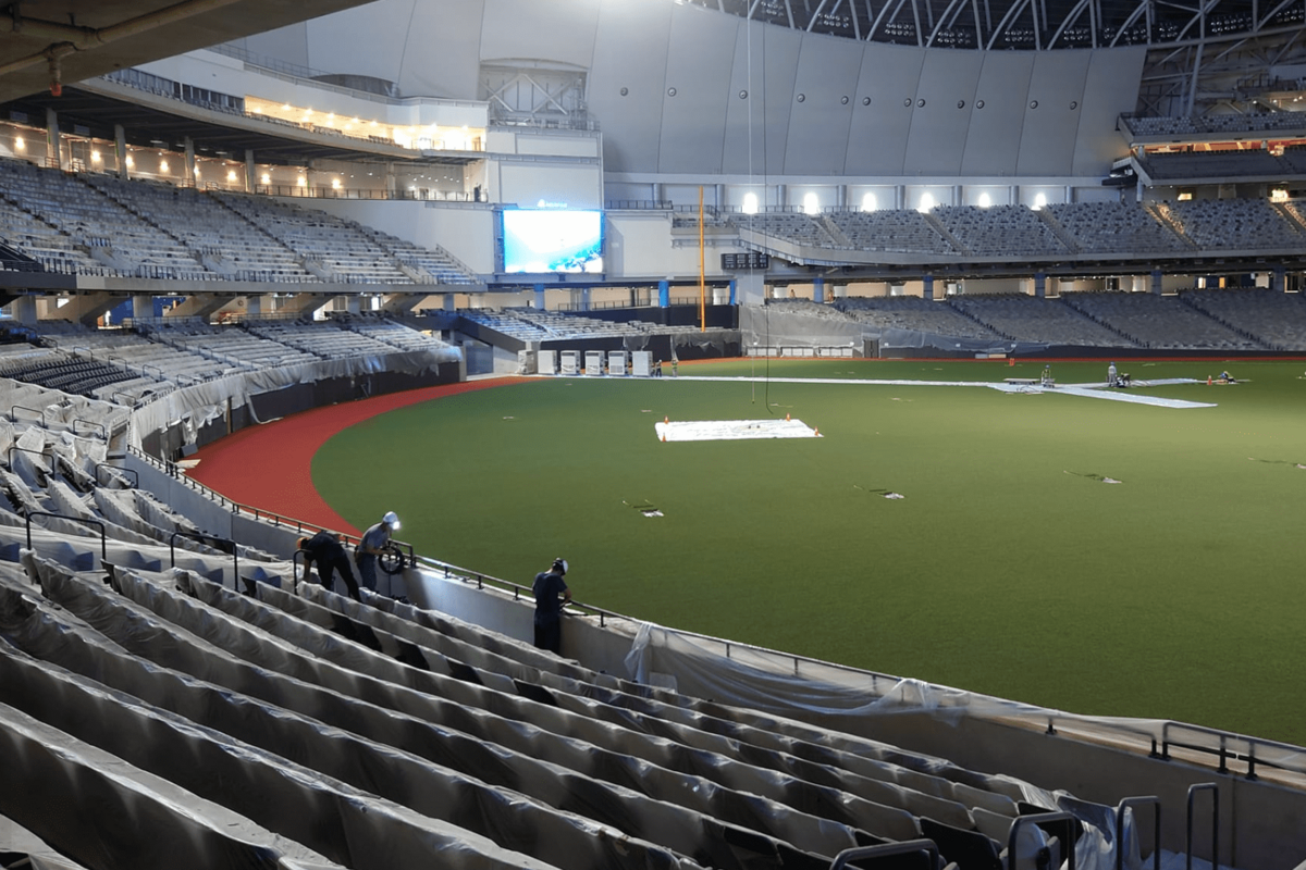 台北大巨蛋球場內部 圖：擷取自李四川臉書
