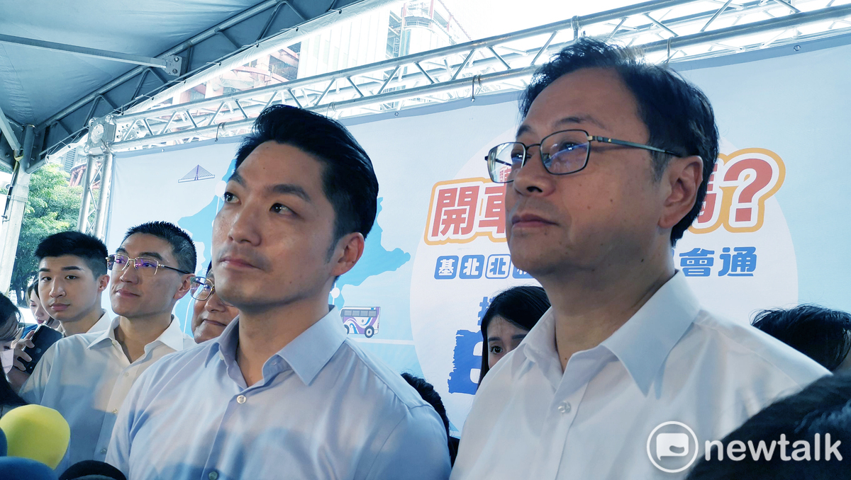 張善政表示，明天是否放颱風假，原則上還是盡量跟基北北同步作業，對市民比較方便。 圖：林昀真/攝