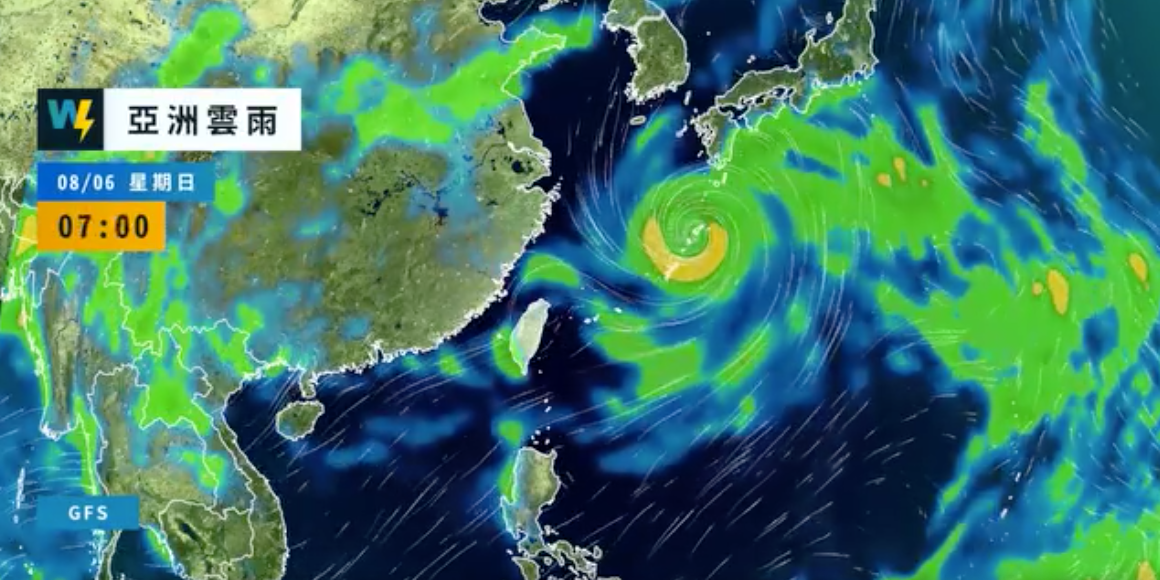今(6)日受到西南風影響，台灣南部地區及中部山區有局部短暫陣雨或雷雨，易有局部大雨發生。 圖：翻攝自天氣風險公司臉書