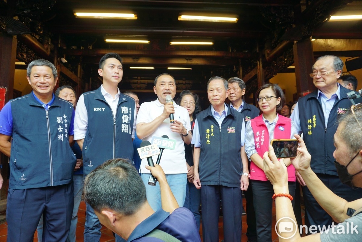 新北市長侯友宜、國民黨總統參選人誓言守護台灣。 唐復年/攝