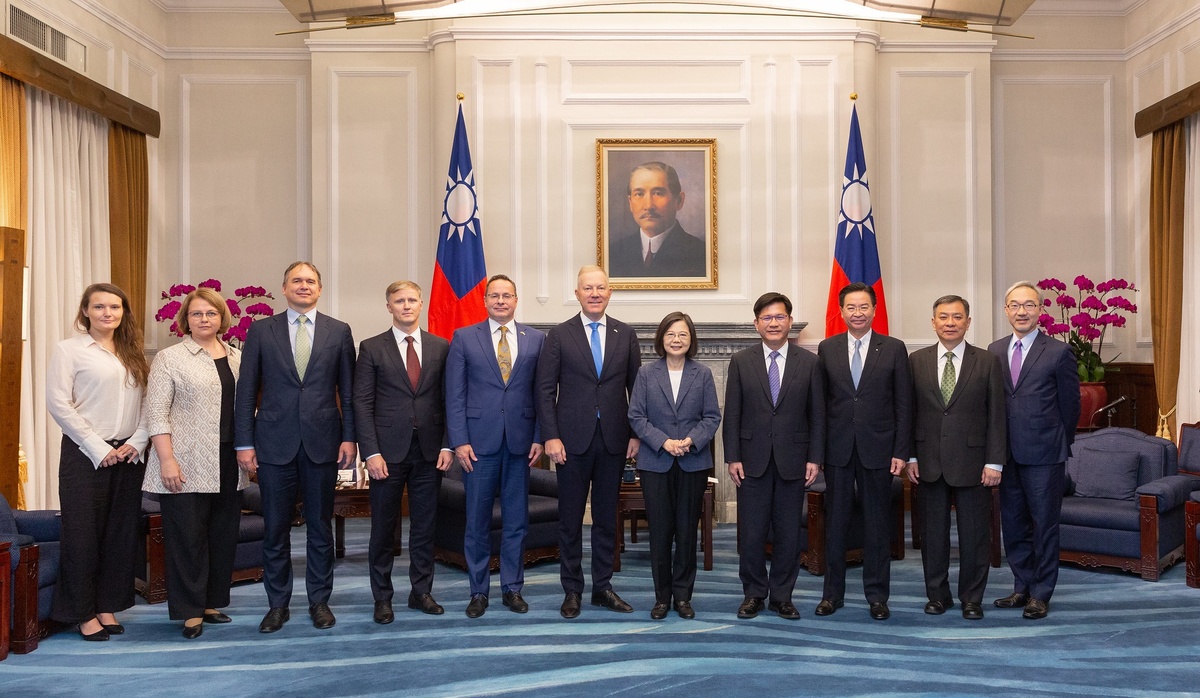 總統蔡英文10日接見波羅的海3個國會外交委員會 圖：總統府提供