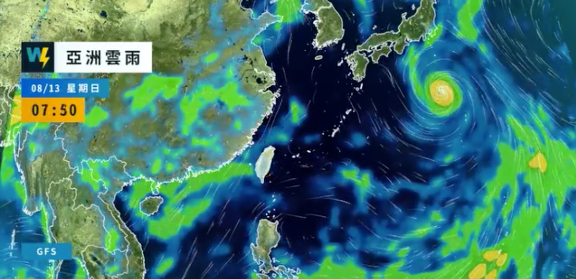 今(13)日午後大台北、東北部地區及其他山區有局部短暫雷陣雨，中午後外出需攜帶雨具。 圖：翻攝自天氣風險公司臉書