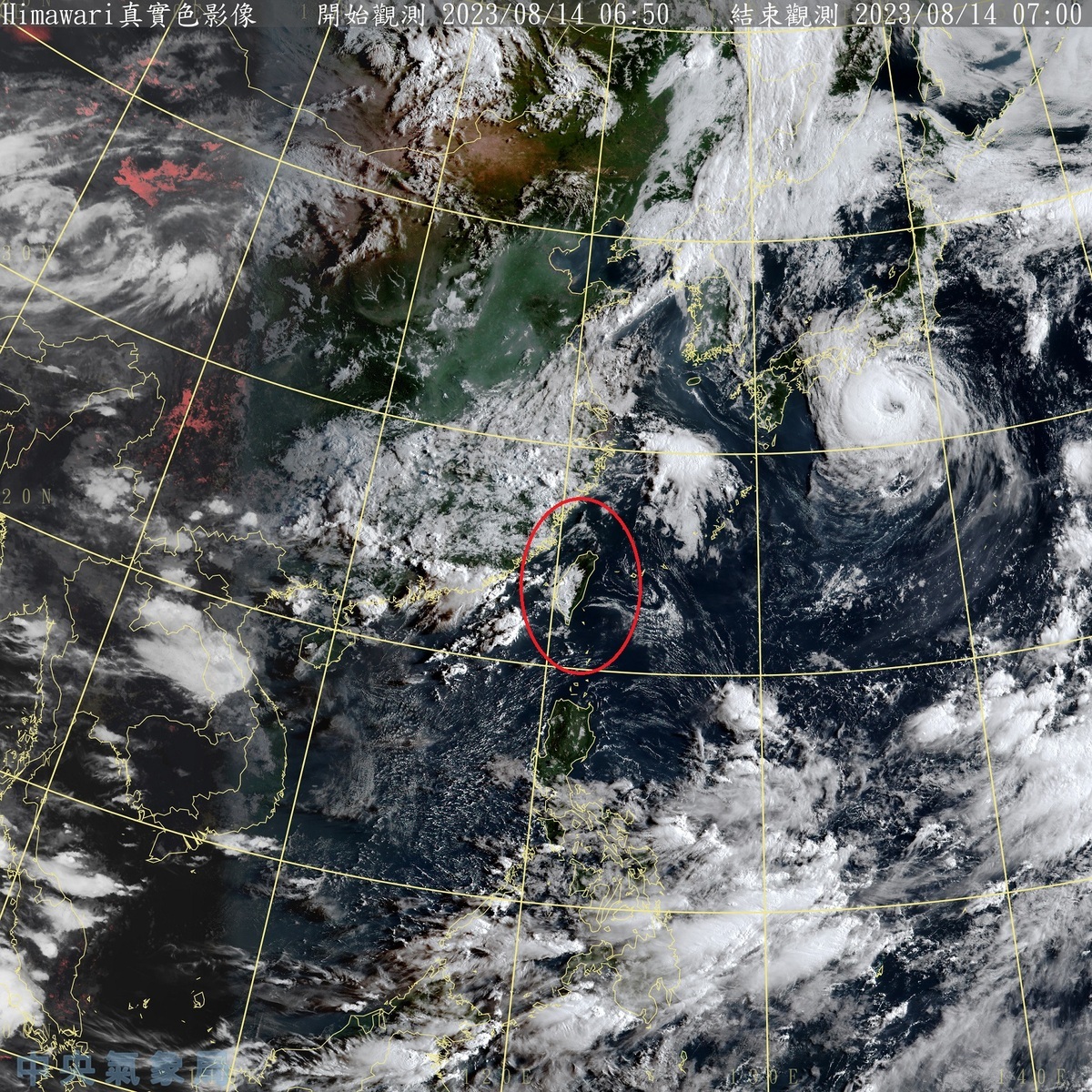 今天台灣受西南風環境影響，中南部迎風面將有短暫陣雨或雷雨，而北部、東部則將有局部午後雷雨。 圖：中央氣象局／提供