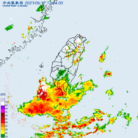 氣象局對新北市、台北市發布大雷雨即時訊息。 圖：取自中央氣象局