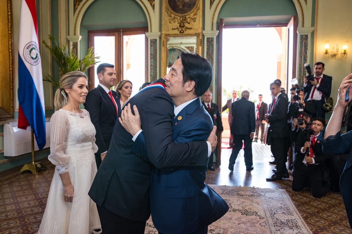 副總統賴清德15日出席友邦巴拉圭共和國新任總統貝尼亞（Santiago Peña Palacios）就職典禮 圖：總統府提供