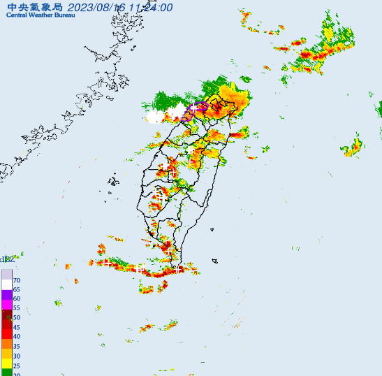 氣象局桃園市、新竹縣、新竹市發布大雷雨即時訊息。 圖：取自中央氣象局