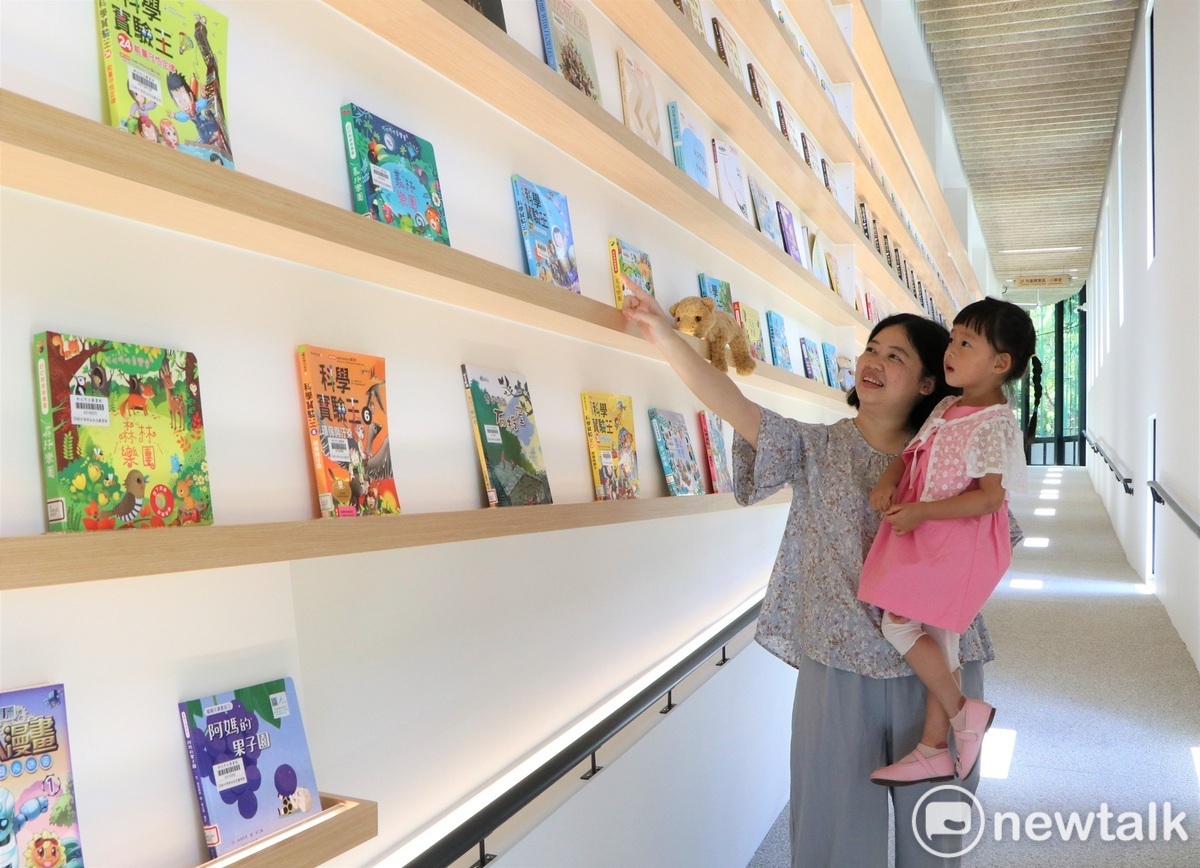 新北市首座兒童專屬圖書館「林口李科永紀念圖書館」以兒童的視角量身打造4大主題閱讀區。 圖：林昀真／攝