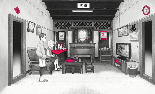 遊戲中主要場景「客廳」的畫面陳設讓人聯想到自己的阿嬤家。 圖：創夢市集／提供