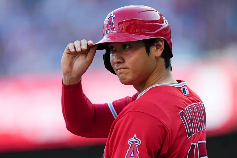 洛杉磯天使隊大谷翔平一舉一動都成為焦點。 圖：達志影像／美聯社