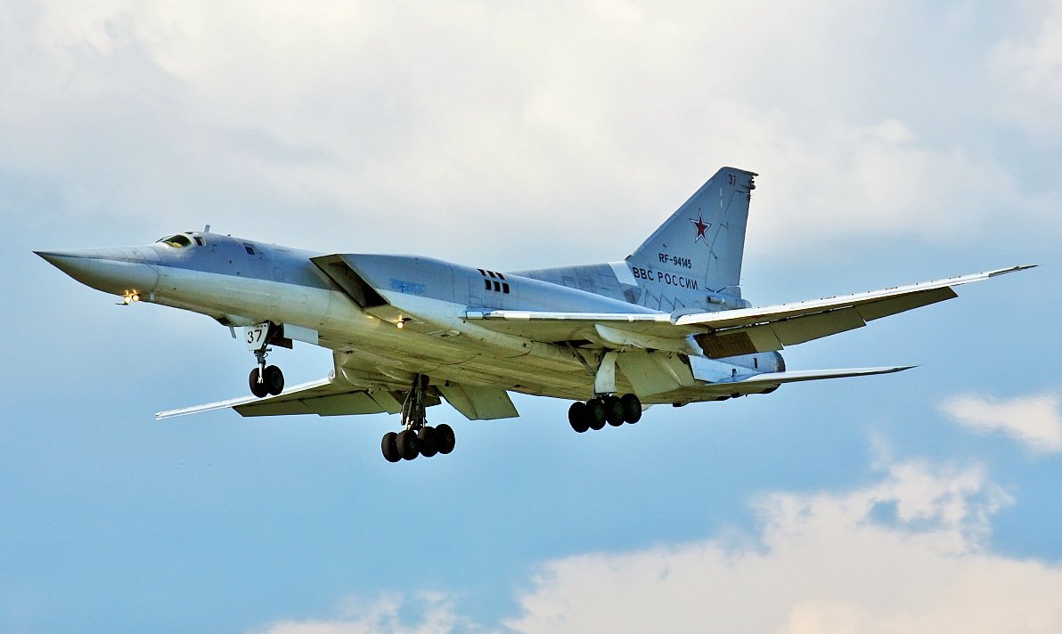 Tu-22M3「逆火C」(Backfire-C)戰略轟炸機。 圖：翻攝自 X ／@Tendar