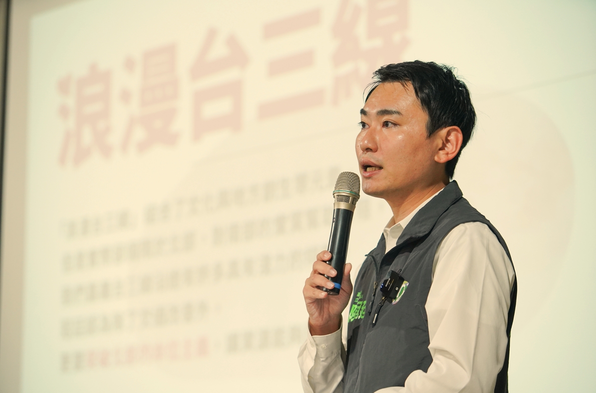 陳冠廷表示，今天是他參選山區立委的第一場政策記者會。 圖：陳冠廷競選辦公室/提供