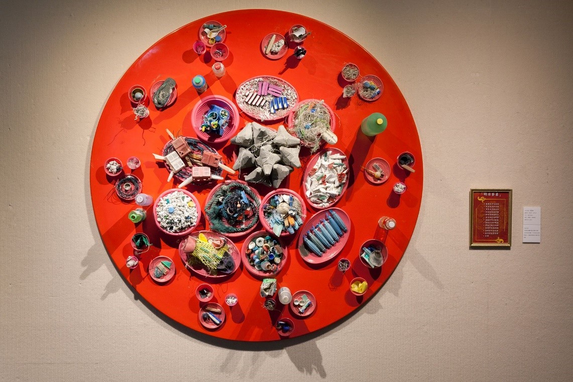 林純用「黑湧」個人創作展共展出36件作品。 圖：林純用／提供