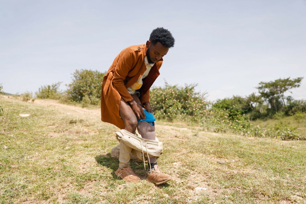 22 歲的衣索比亞移民索菲安(Mustafa Sofian) 表示，他在沙烏地阿拉伯邊防警衛向他開槍後，失去了左腿。 圖：翻攝自達志影像/路透社
