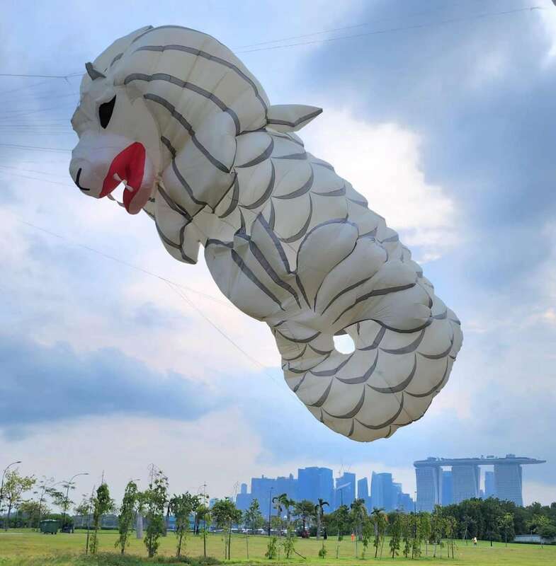 「新加坡魚尾獅」風箏將在新竹國際風箏節亮相。 圖：新竹市政府/提供