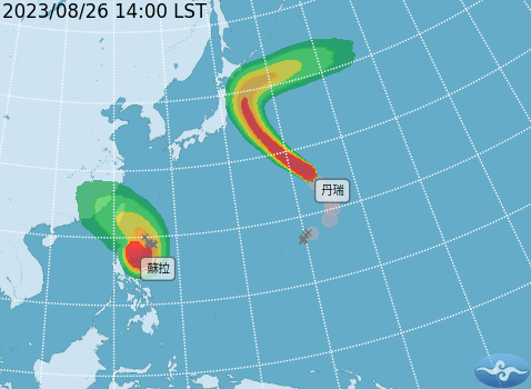 目前蘇拉颱風眼已開，並進入第一波巔峰狀態，強度也會持續增強。 圖：取自中央氣象局