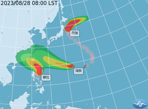 蘇拉的路徑也一再南修，從一開始說從花蓮、台東登陸，到現在氣象局最新預測將會從巴士海峽通過。 圖：取自中央氣象局