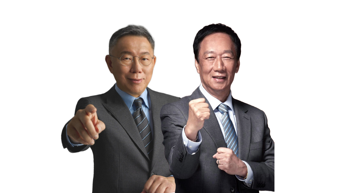 鴻海集團創辦人郭台銘昨（28）天宣布連署參選2024總統大選。柯文哲、郭台銘今天都會參加台北市計程車工會普渡餐會，且兩人時間未錯開，可望一同坐下來談談整合問題。 圖：從左到右，取自柯文哲臉書粉專；郭台銘臉書粉專。（新頭殼合成照）
