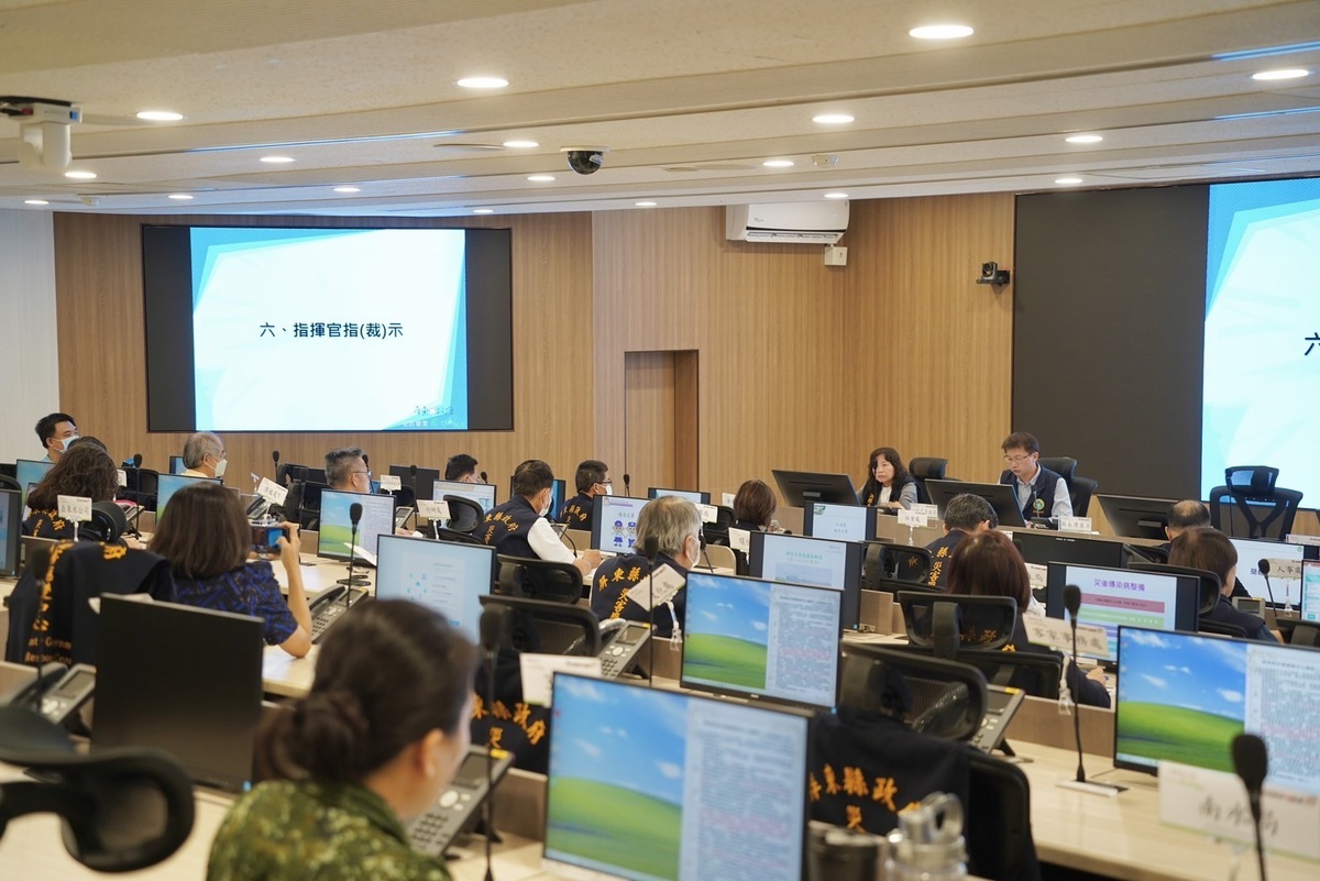 屏東縣政府災害應變中心二級開設。 圖：屏東縣政府提供