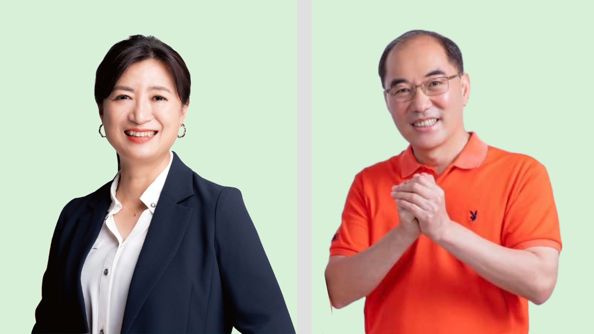 民進黨前水里鄉長陳癸佑(右)宣布以無黨籍身分，參選南投第二選區，與民進黨現任立委蔡培慧(左)共同競逐立委席次。 圖: 取自 蔡培慧、陳癸佑臉書。(新頭殼合成圖)