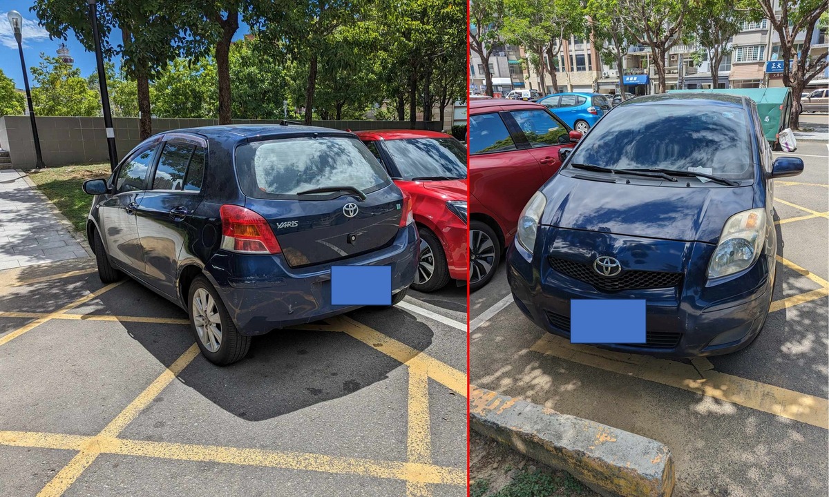 四叉貓收到民眾的陳情，邱顯智立委在跑行程途中，將車違停在禁停區。 圖：翻攝自 劉宇(四叉貓) 臉書
