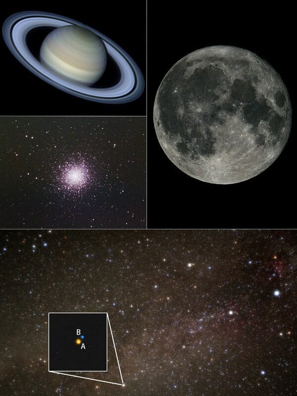 9月有暌違已久的土星、北天明亮的武仙座球狀星團以及美麗的雙星「輦道增七」。 圖：翻攝自台北市立天文館官網