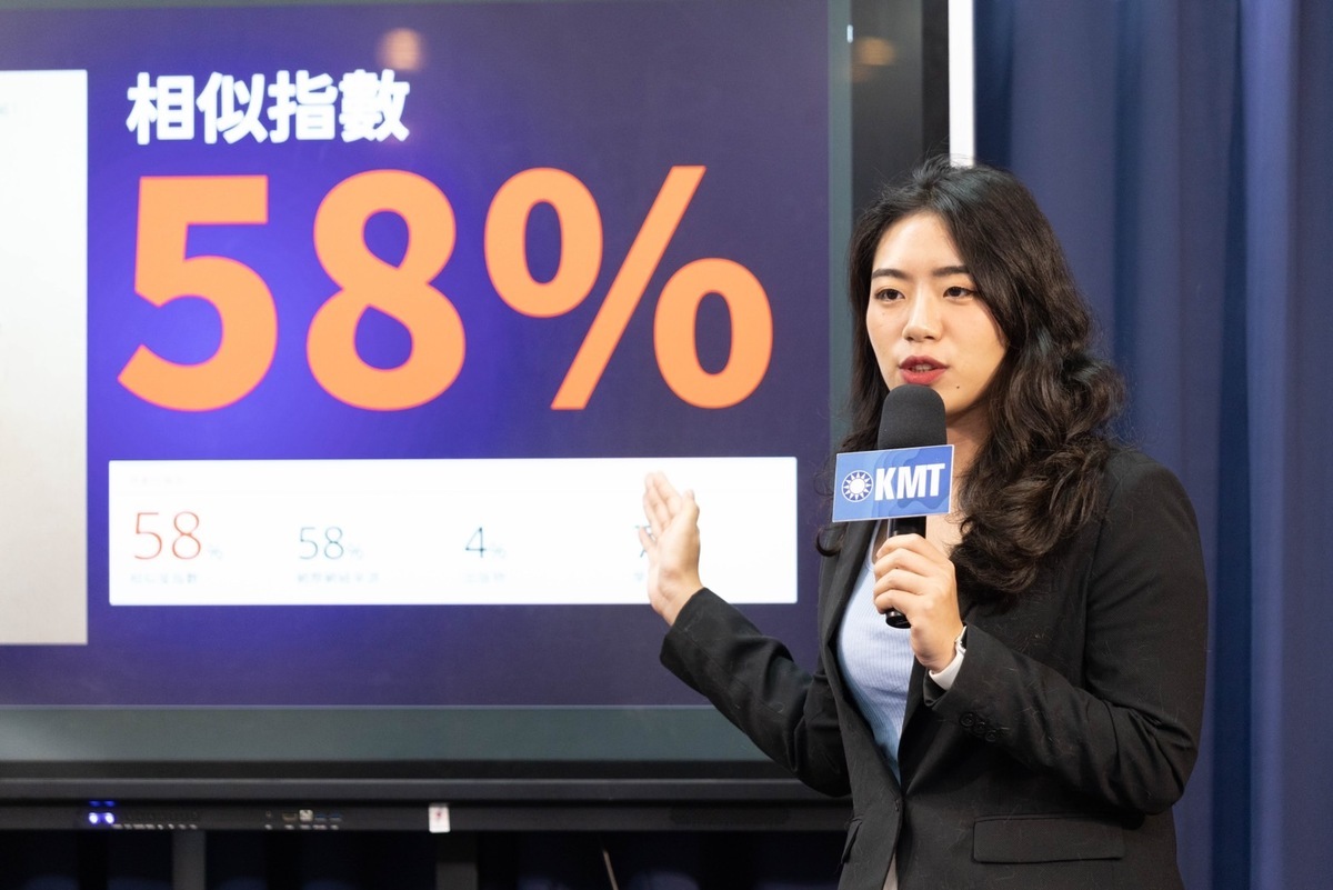 國民黨召開記者會，指控民進黨立委參選人何博文論文涉及抄襲。 圖：國民黨文傳會/提供