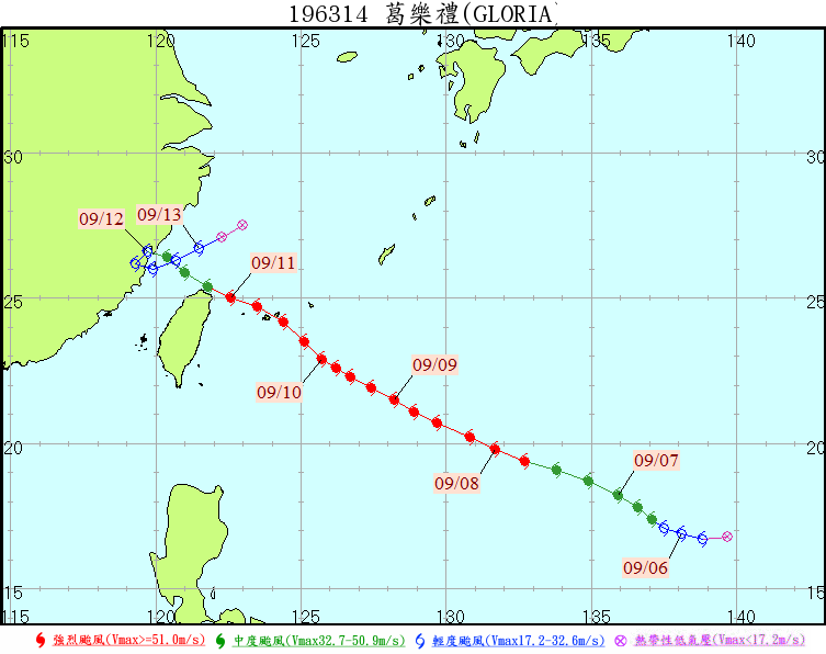 強颱葛樂禮是相當標準的西北颱，颱風掠過宜蘭、台北等地，為台灣北部帶來豪雨，讓整個大台北地區在水裡泡了3天3夜。 圖：翻攝自全球災害事件簿