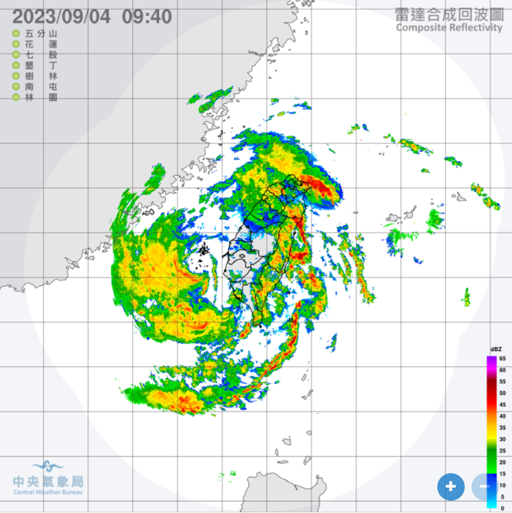 今(4)日尤其雲林以南，離島馬祖及金門地區需留意10到11級的強陣風。 圖：翻攝自中央氣象局官網