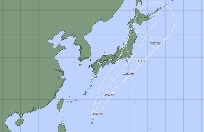 台灣颱風論壇｜天氣特急表示，熱帶低壓是海葵還在台灣東部外海時，東側遺留下來的雲系獨立發展起來，預估對台灣沒有威脅。 圖：翻攝自台灣颱風論壇｜天氣特急臉書