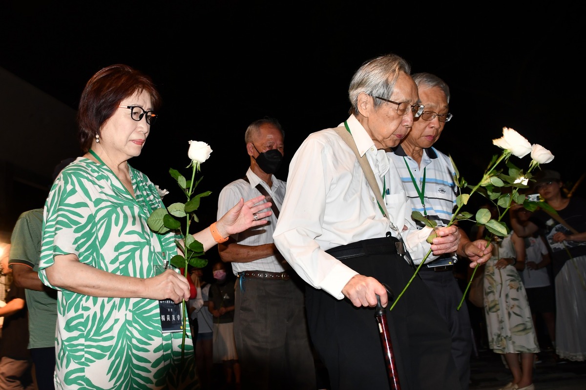 2023年7月2日蔡焜霖前輩參加紀念陳文成博士42周年在台灣大學的活動，這是他最後一次參加陳文成基金會的活動。 圖：邱萬興提供