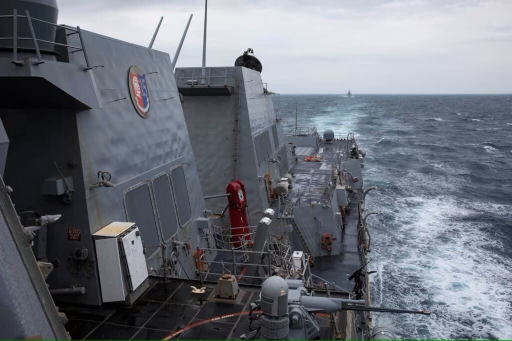 美加軍艦通過台灣海峽 展現對自由開放印太承諾