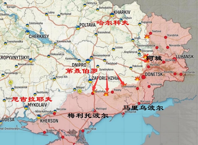 烏軍目前的主要反攻地點。 圖 : 翻攝自熊熊點兵