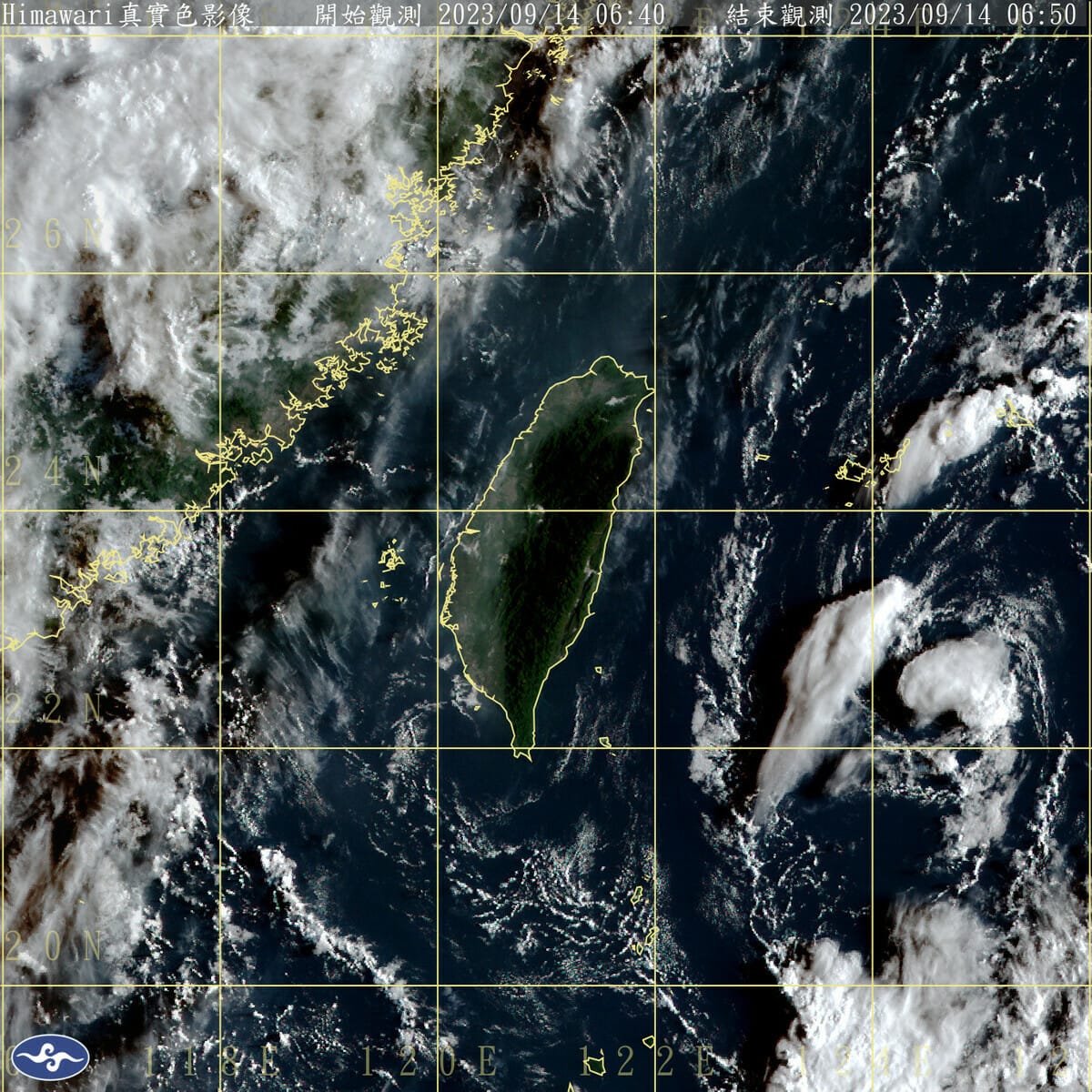 受到高氣壓影響，今天全台各地包括澎湖、馬祖大都是晴到多雲的好天氣。 圖：中央氣象局／提供