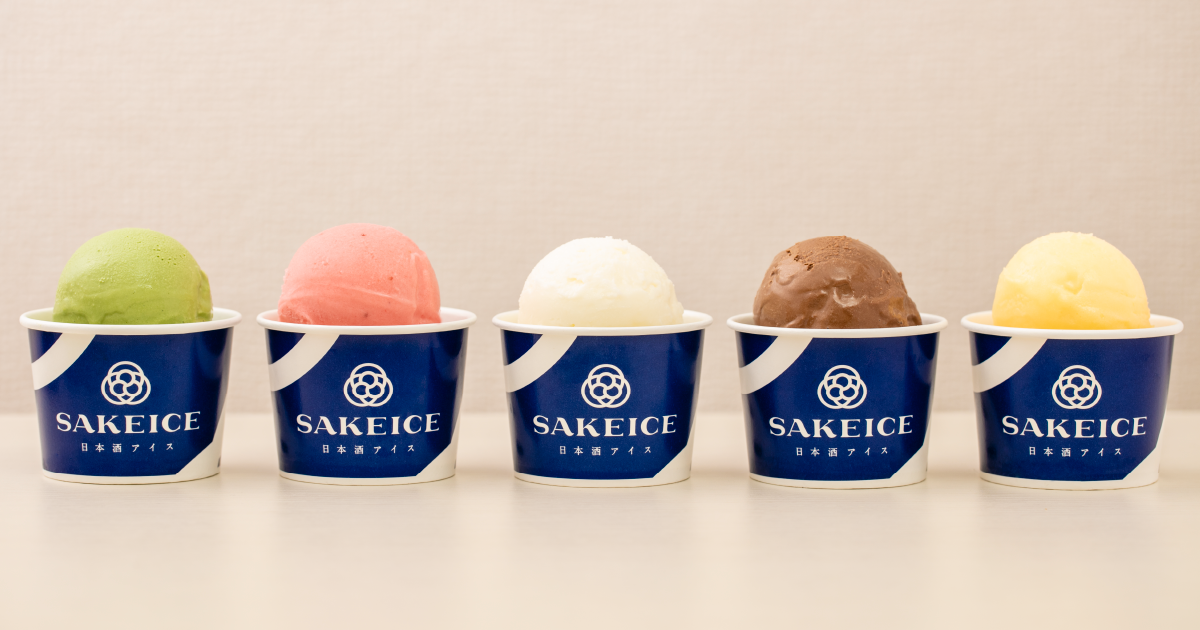 SAKEICE的清酒冰淇淋所用的是高濃度酒釀日本酒。 圖：Ⓒedamame Inc.／提供