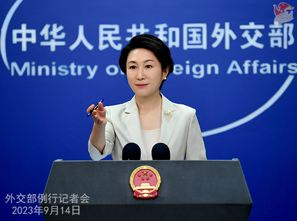 中國外交部發言人毛寧今（11）日舉行例行記者會，毛寧針對記者提問的新疆少數民族問題進行了回答。 圖：翻攝自中國外交部