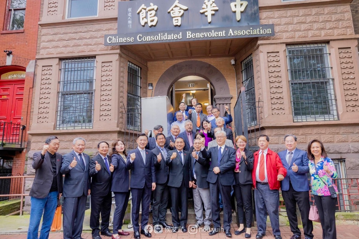侯友宜訪美行程，前往美京中華會館參加僑宴。 圖：取自 侯友宜 臉書
