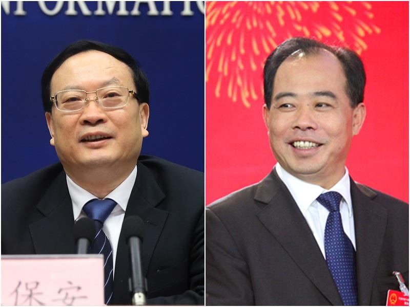 中國5月31日有8名貪汙受賄高官遭判刑，其中浙江省寧波市前市長盧子躍（右）、中國國家統計局前局長王保安（左）貪得比中共前中央政治局常委周永康還多。 圖：中央社資料照片(中新社提供）