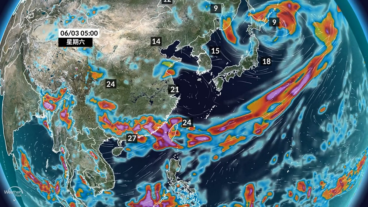 今日（2）早晨中央氣象局緊急發布各地豪大雨特報，水利署也宣布新北基隆為一級淹水警戒區，也象徵著今年最具規模性的一波降雨駕到。 圖：翻攝自  氣象達人彭啟明 粉絲專頁