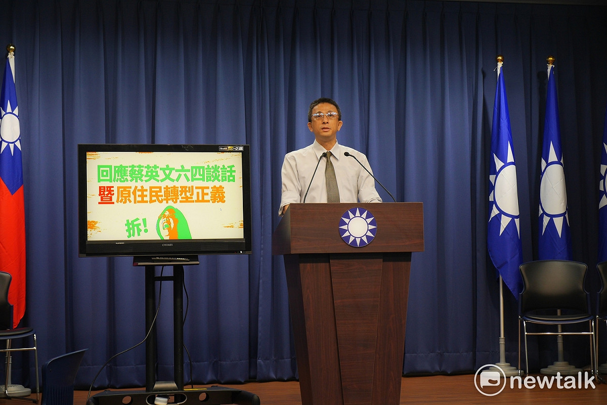 文傳會副主委胡文琦今天召開記者會表示，昨蔡英文總統在臉書上貼文向中國喊話，此舉實為不妥。 圖：趙婉淳/攝