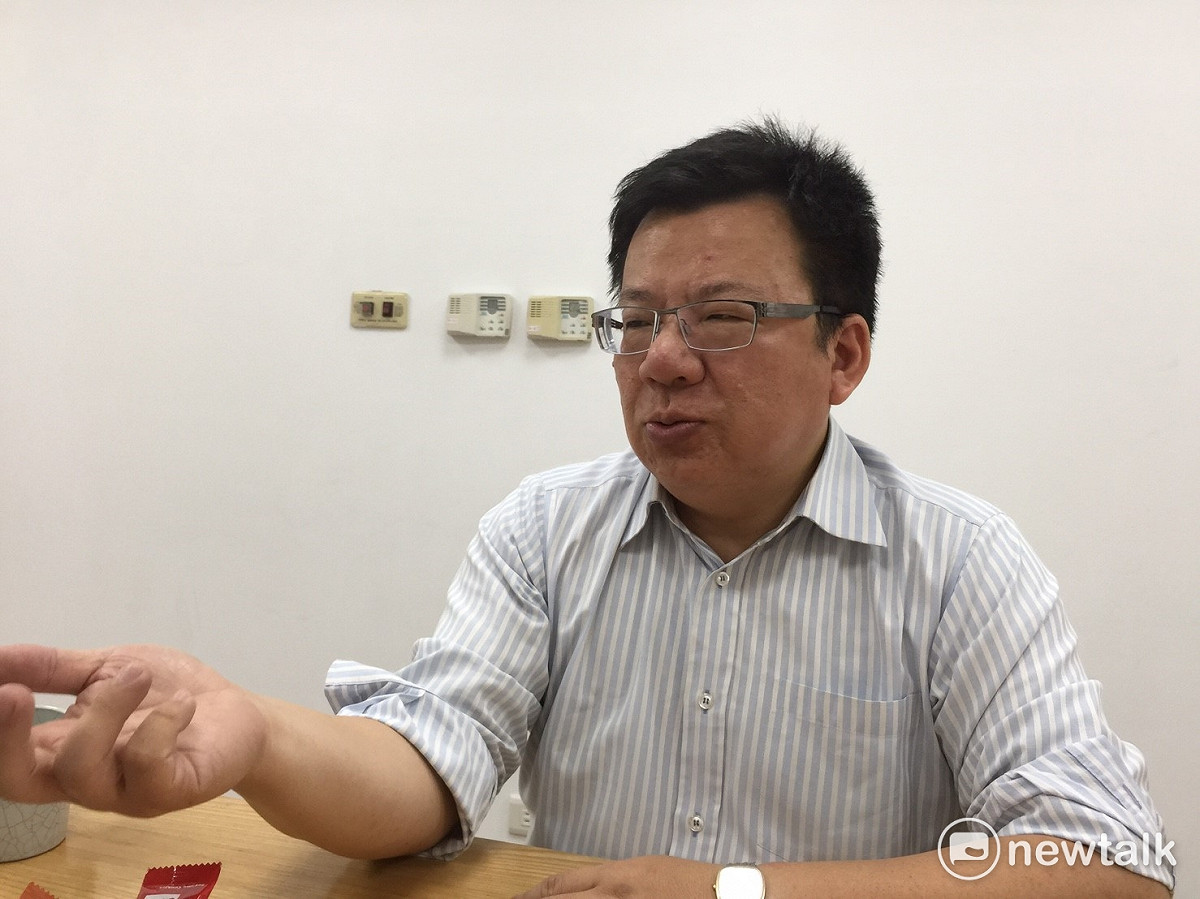 針對在野黨要求調整增加前瞻建設計畫中的治水預算一事，民進黨團書記長李俊俋6日表示，在野黨應先支持前瞻基礎建設條例，再來談第二階段的治水預算。 圖：林人芳／攝