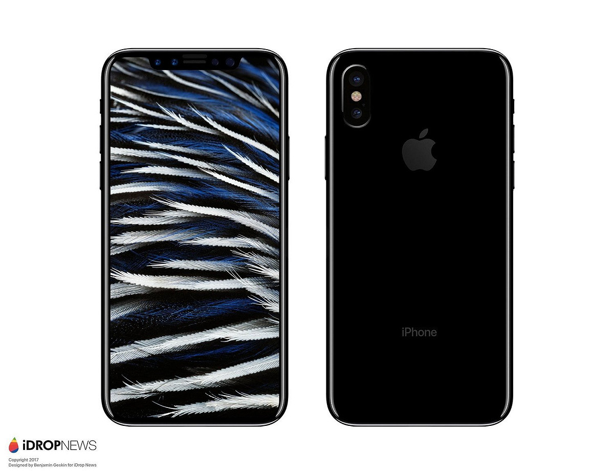 爆料者Benjamin Geskin在後續關注iPhone 8的相關新聞上，緊急改變了原文，並指出那是山寨品！而真正iPhone 8的設計應該是接近本圖所示。 圖：翻攝自Benjamin Geskin推特