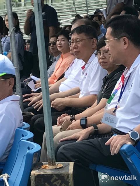 台北市長柯文哲觀看演練。 圖:周煊惠／攝