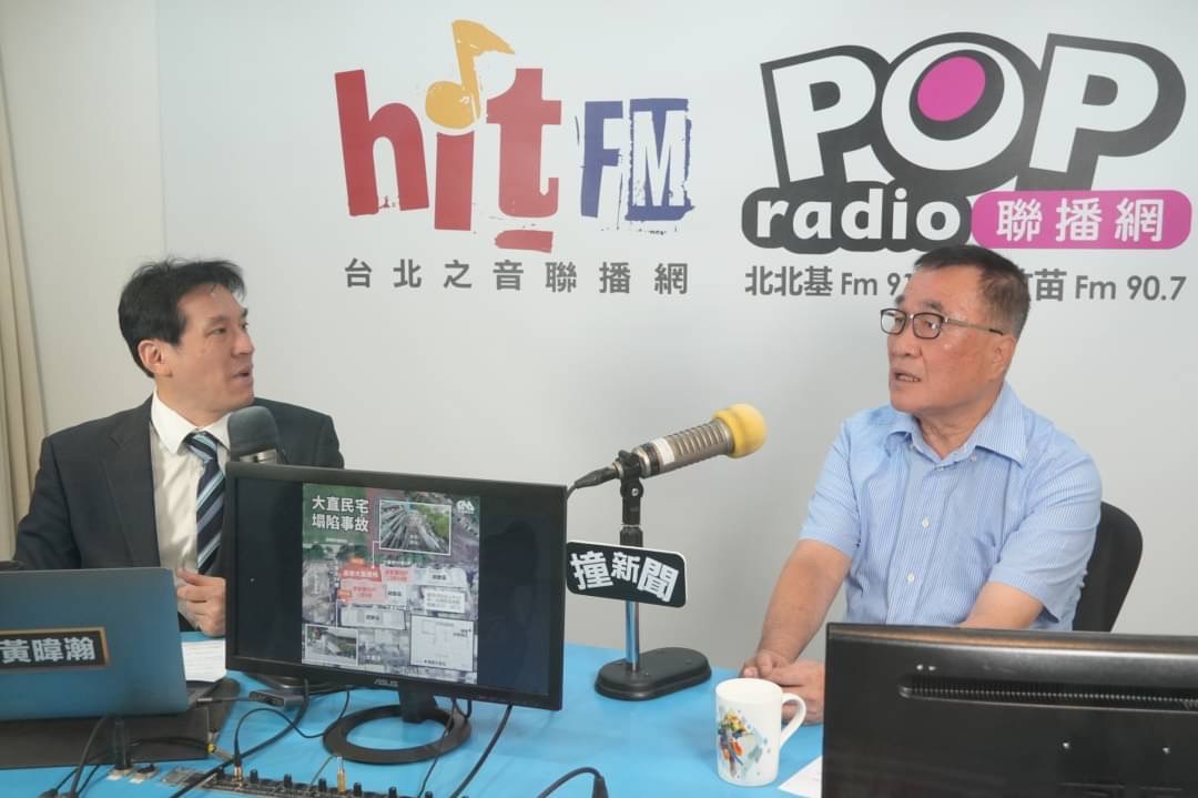 台北市副市長李四川（右）今（21）天受訪表示，釀災的基泰建設說有7成住戶願意合建，若與25戶住戶談好，馬上就可申請重建。 圖：《POP撞新聞》提供。