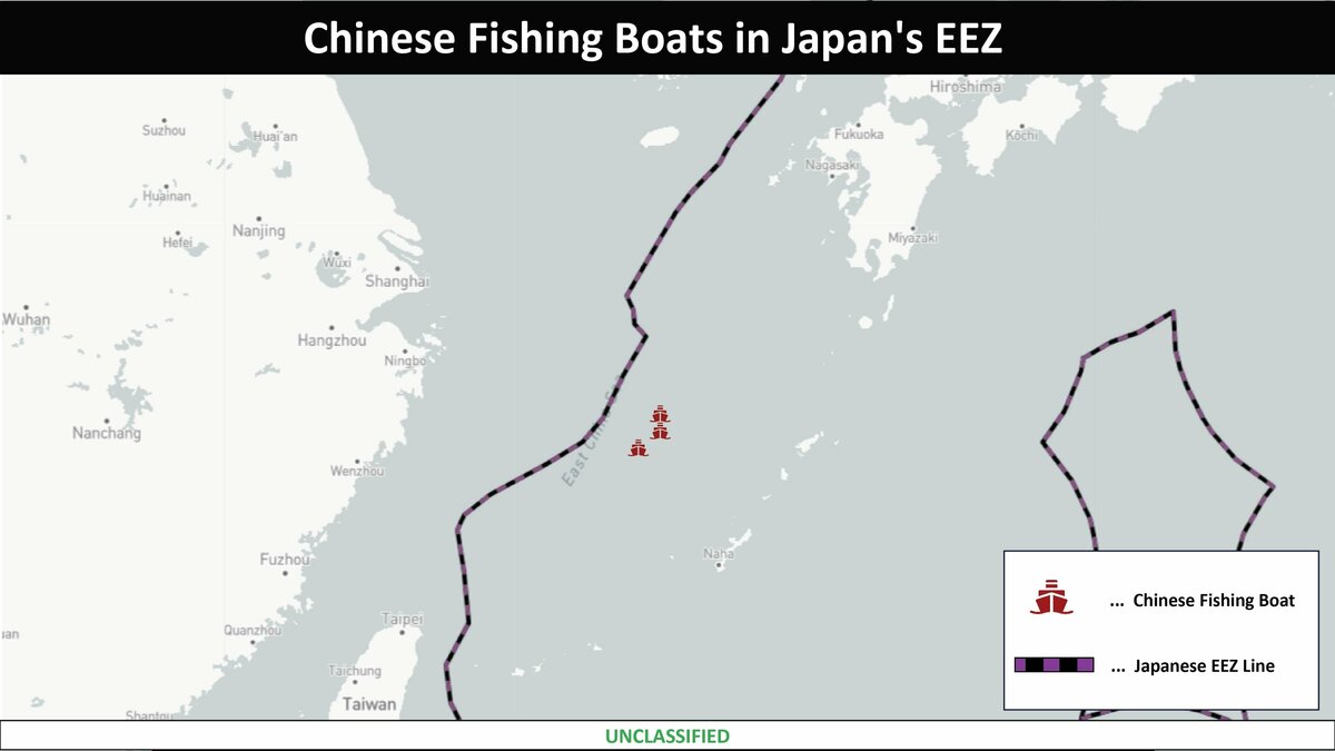 美駐日大使易曼紐（Rahm Emanuel）PO圖開酸，指出中國漁船仍在日本近海捕魚。 圖:翻攝自@USAmbJapan/X