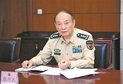 中國軍委委員張升明也傳出近兩天遭帶走調查。 圖：取自「解放軍報」