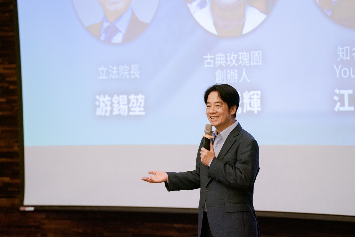民進黨總統參選人賴清德25日到東海大學演講。 圖：賴競辦提供