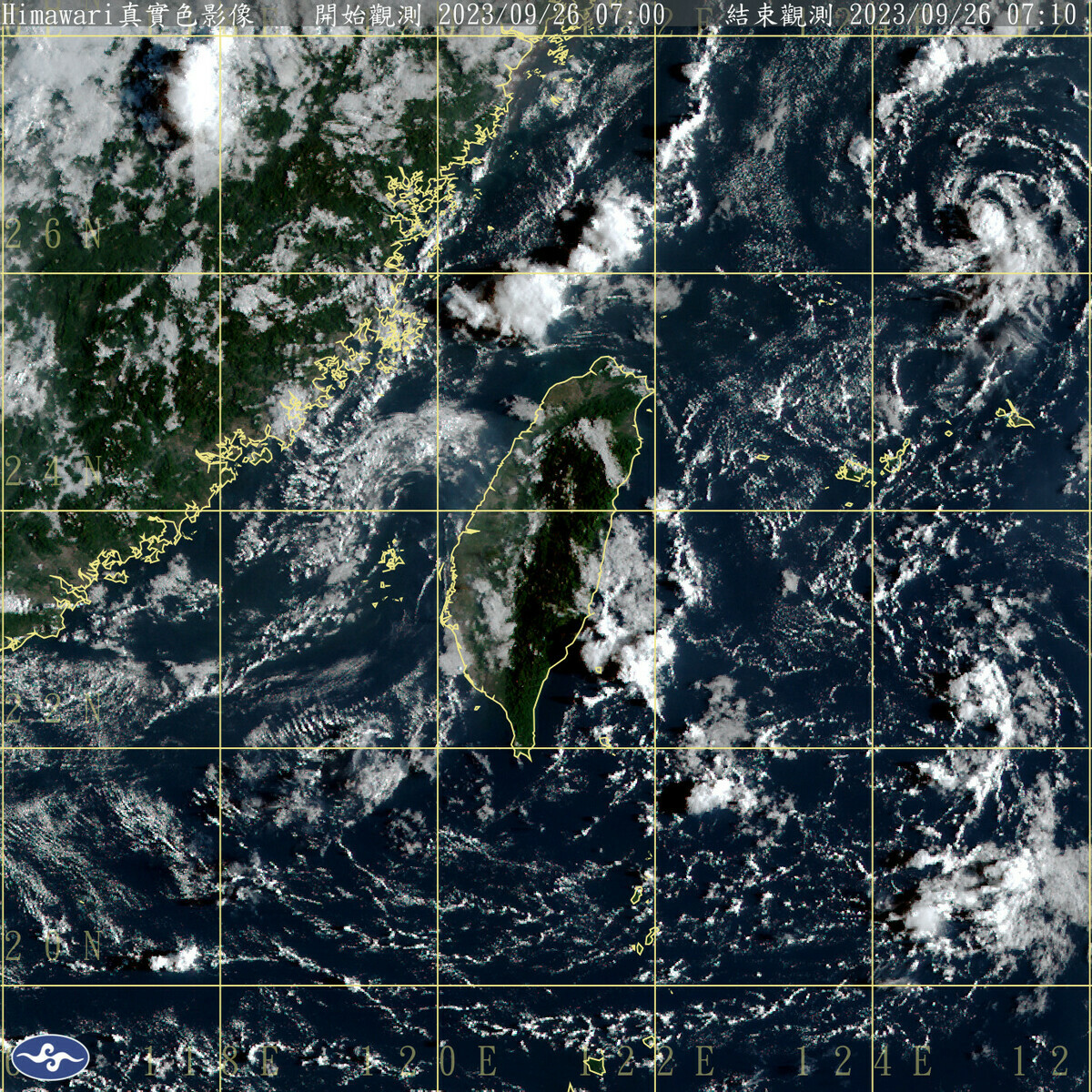 北部已經逐漸轉為東北風環境，迎風面的桃園以北、東半部地區與恆春半島，還有馬祖今天將有局部短暫陣雨，但背風面的中南部仍感受不到。 圖：中央氣象署／提供